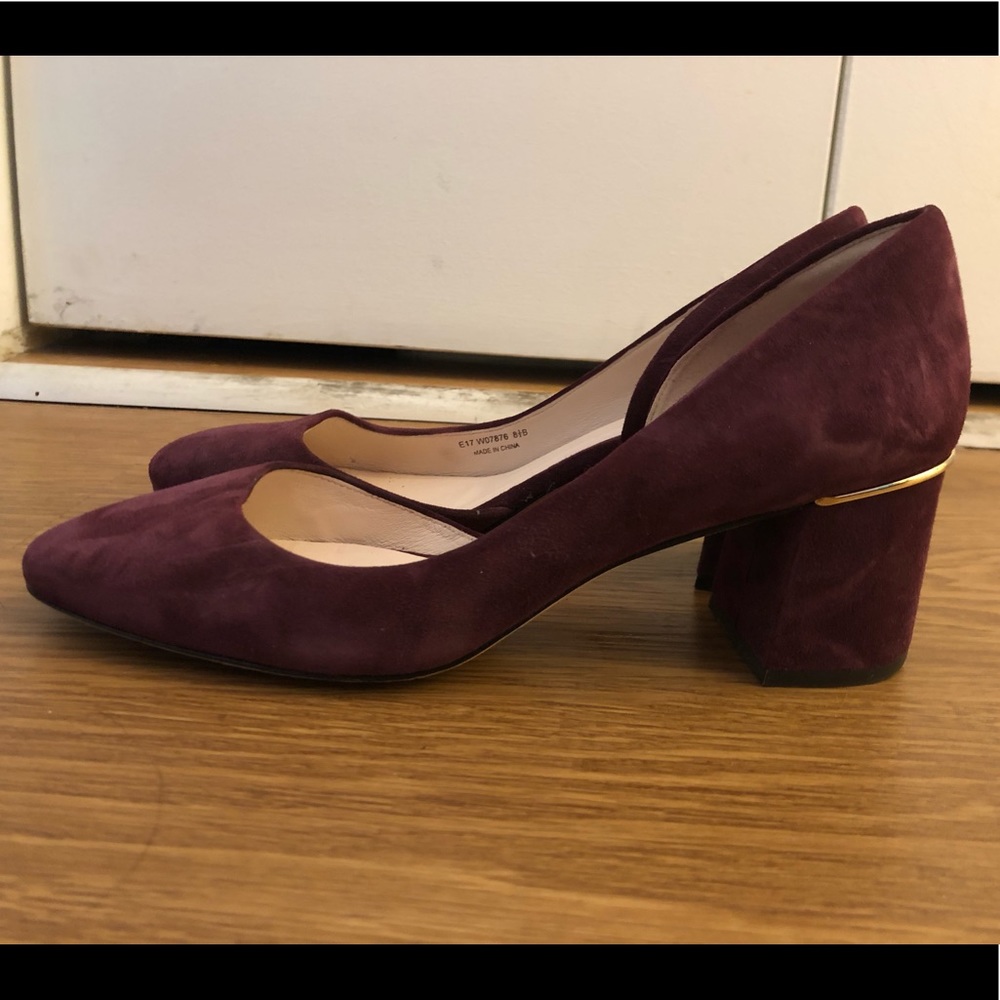 Cole Haan maroon suede heels